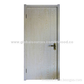 Flush Door with Timber Material and Natural Wood Veneer with Eco-friendly Lacquer